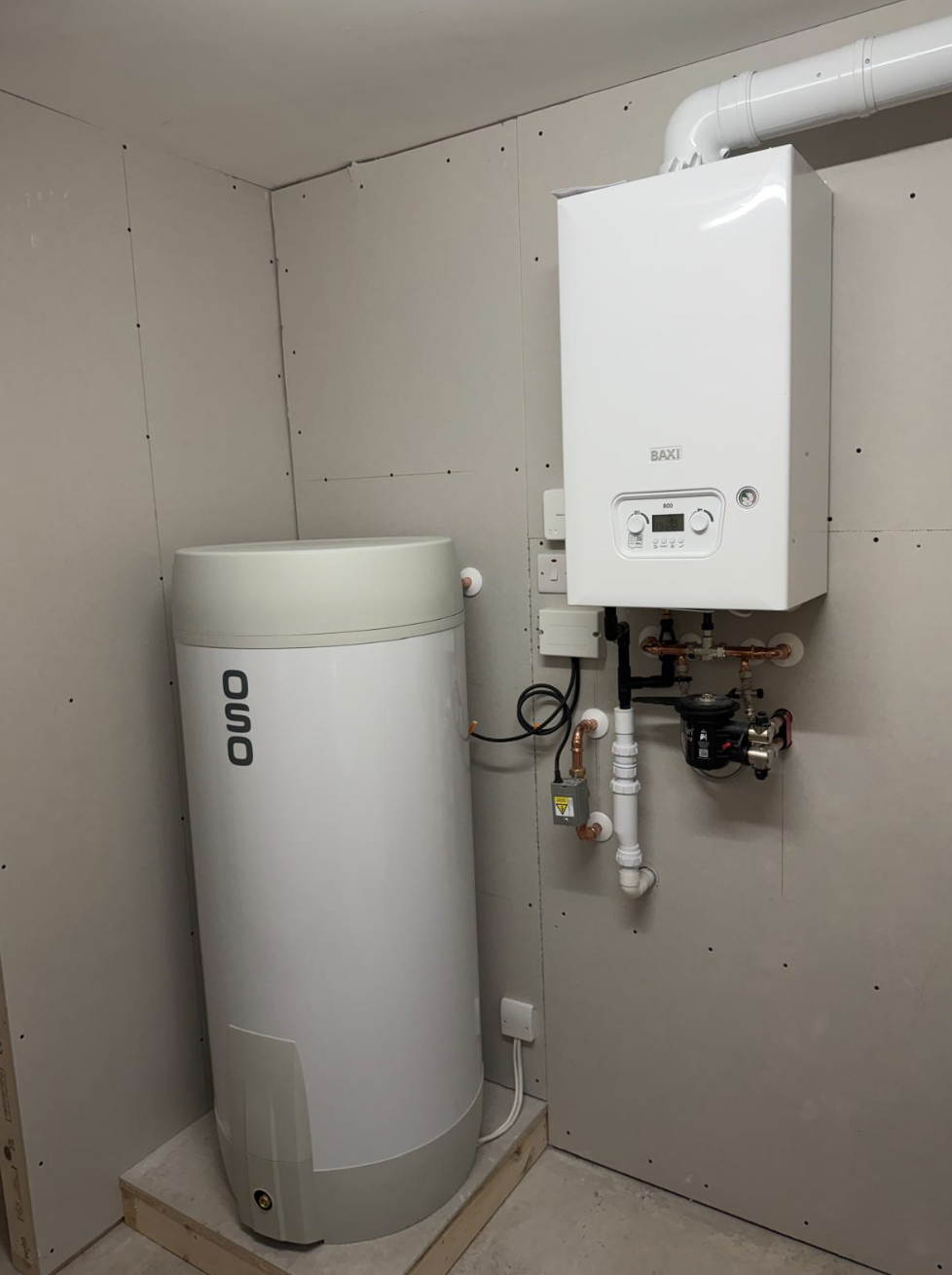 Baxi boiler and OSO cylinder install — HeatWave Manchester