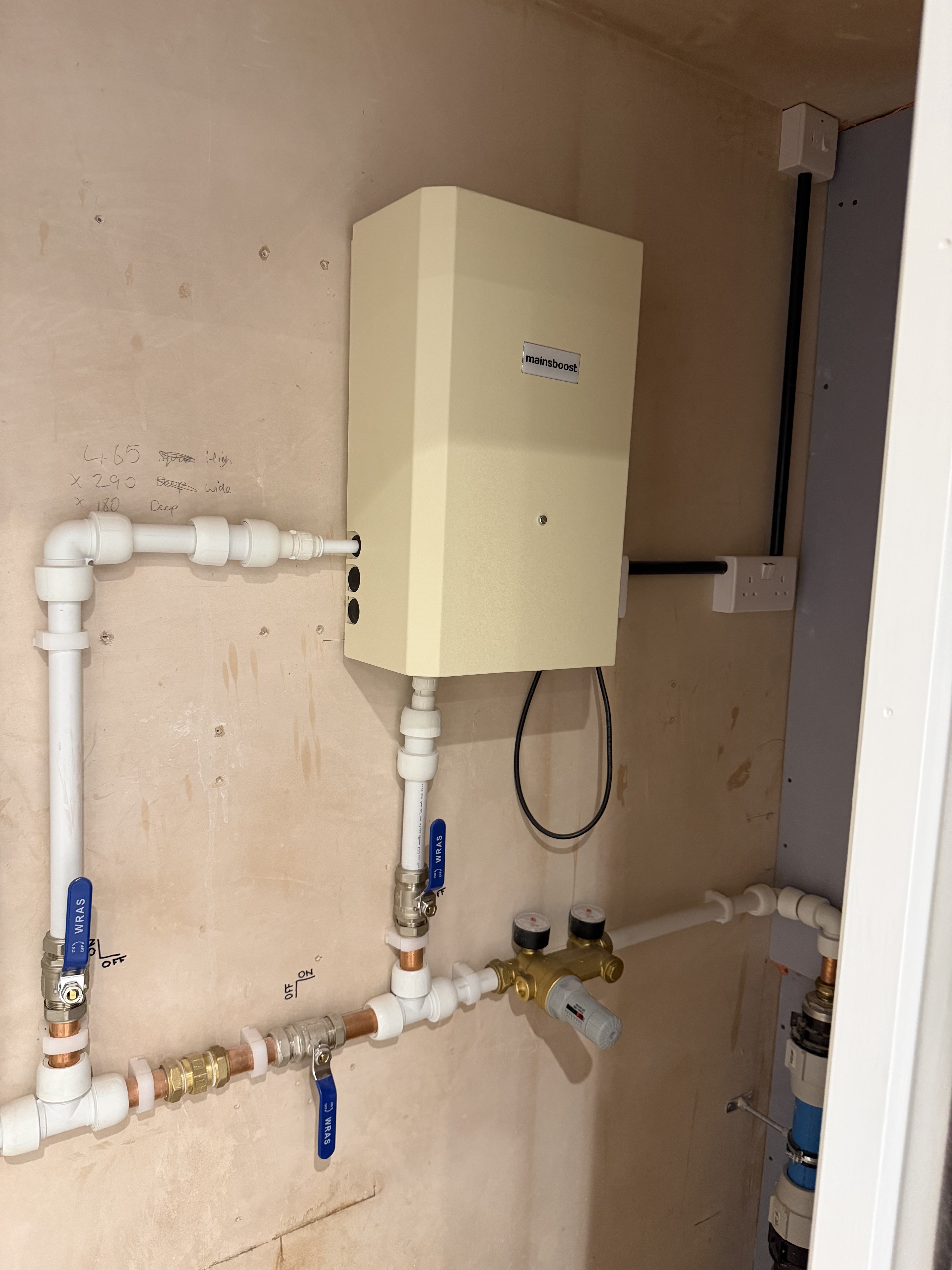 Mainsboost water pressure install — HeatWave Manchester